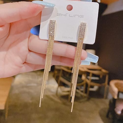 Quasten lange Ohrringe für Frauen Eingelegtes Zirkonohrringe Hochzeit Schmuck Geburtstag Geschenk Quasten lange Ohrringe für Frauen Eingelegtes Zirkonohrringe Hochzeit Schmuck Geburtstag Geschenk von GGYTMQL