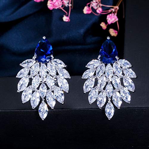 Schmuck Adel weiße kubische Zirkonia asphaltiert lange große grüne Ohrringe für Frauen Schmuck Adel weiße kubische Zirkonia asphaltiert lange große grüne Ohrringe für Frauen von GGYTMQL