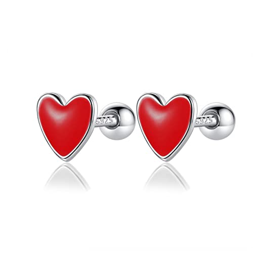 Süße Glasur Herzschraube Ohrringe für Frauen Hochzeit fein Schmuck Süße Glasur Herzschraube Ohrringe für Frauen Hochzeit fein Schmuck von GGYTMQL