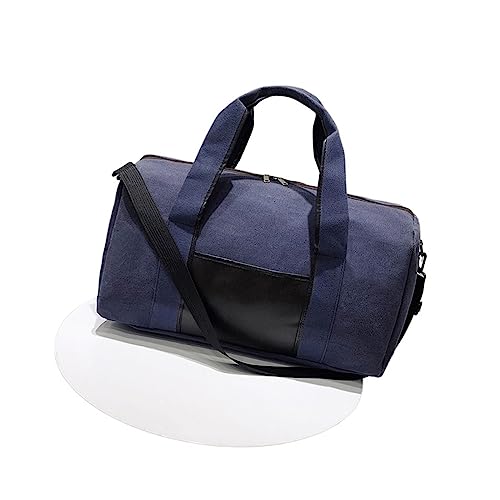 RHAIYAN Einfache Reisegepäck-Handtaschen aus Segeltuch, solide, langlebige Duffel-Schultertaschen, Umhängetasche, Wochenend-Carry-Organizer, passend for Männer und Frauen (Color : Blu) von GGZONE