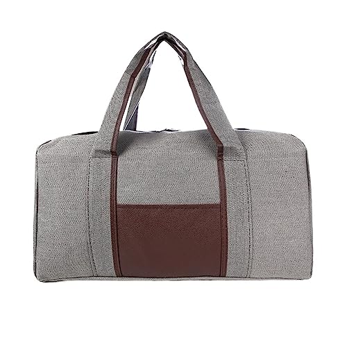 RHAIYAN Einfache Reisegepäck-Handtaschen aus Segeltuch, solide, langlebige Duffel-Schultertaschen, Umhängetasche, Wochenend-Carry-Organizer, passend for Männer und Frauen (Color : Grey) von GGZONE