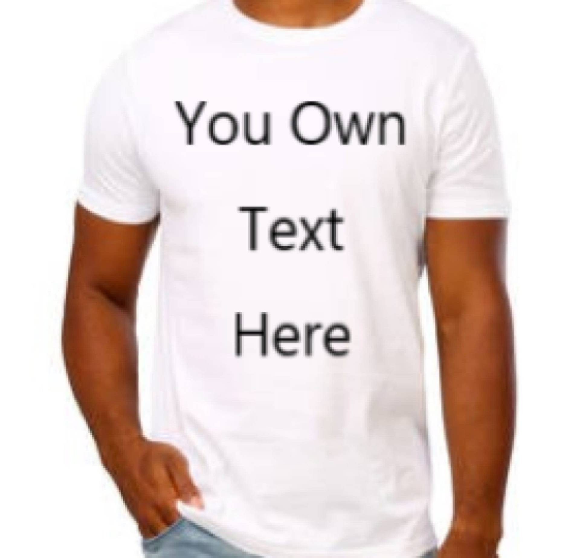 Personalisiertes Weißes Baumwoll-T-Shirt Benutzerdefinierter Text Unisex-T-Shirt von GGcreatory