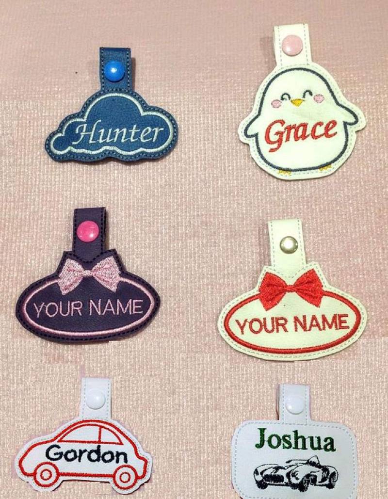 Personalisierter Bestickter Name Schlüsselanhänger/Anhänger/Anhänger von GGcreatory