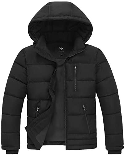 GGleaf Herren-Winterjacke mit Kapuze, gesteppt, dicker Daunenmantel, isoliert und wasserabweisend, Night Black, XL GGleaf Herren-Winterjacke mit Kapuze, gesteppt, dicker Daunenmantel, isoliert und wasserabweisend, Night Black, XL von GGleaf