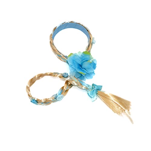 1pc Kinder Haarstück Prinzessin Elsa Langes Perücken Cosplay geflochten von GGpone