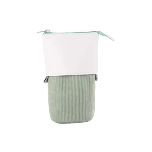 Bleistift Teleskophalter Teleskop Stationerie Hülle PU Stand-up-Transformator-Tasche Multifunktional Popup Make-up-Beutel Grüner Bleistifthalter von GGpone