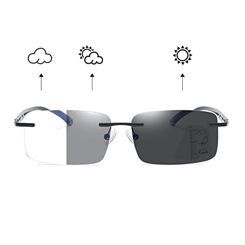 GHARAZ Progressive Multifokus Lesebrille für Herren Damen,Photochrome, Blaulichtfilter Lesehilfe (Size : 2.0+) von GHARAZ
