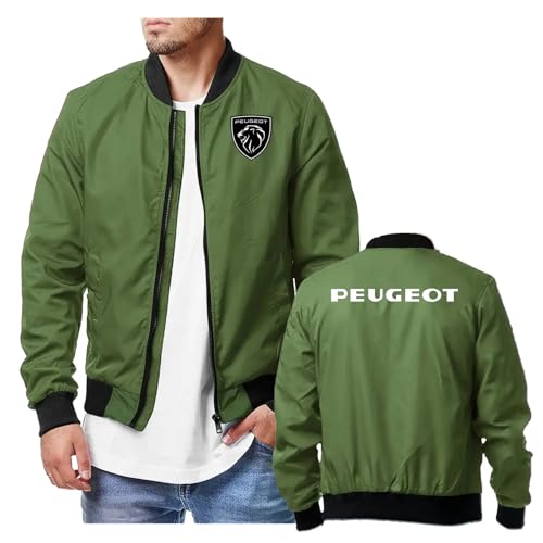 GHAYUCR Herren Übergangsjacke P-eu.geot, Warm Freizeit Übergangsjacke, Workout Trainingsjacke Herbstjacke, Aufdruck(Green,M) von GHAYUCR