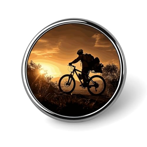 Brosche mit Wurst auf Feuer, rund, niedliche Krawattennadel für Hüte, Kleidung, Taschen, einzigartiges Mode-Accessoire, Geschenk für Männer und Frauen, Circular, Aluminium, Kein Edelstein von GHBNK