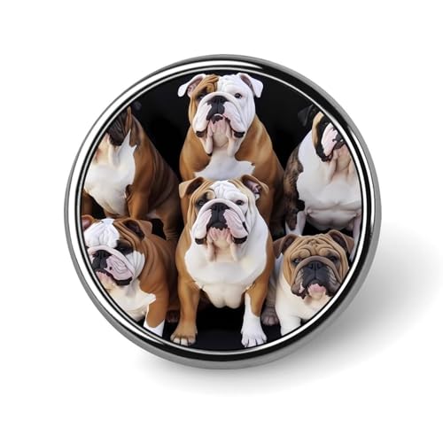 Brosche mit Wurst auf Feuer, rund, niedliche Krawattennadel für Hüte, Kleidung, Taschen, einzigartiges Mode-Accessoire, Geschenk für Männer und Frauen, Circular, Aluminium, Kein Edelstein von GHBNK