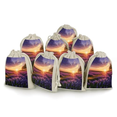 GHBNK Bunches Pocket Lavender Meadow Small Pocket Cotton Drawstring Bags Reusable Sachet Bag, Stil:, Einheitsgröße von GHBNK