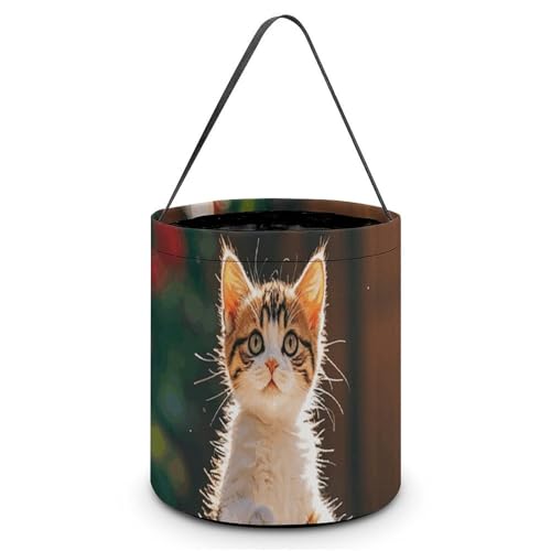 GHBNK Halloween Süßes oder Saures Taschen Kätzchen Tanzen Halloween Leckerli Taschen Halloween Taschen Süßigkeiten Korb Tote, Stil, Einheitsgröße, Stil:, Einheitsgröße von GHBNK