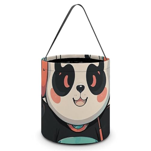 GHBNK Halloween Süßes oder Saures Taschen Panda Halloween Leckerli Taschen Halloween Taschen Süßigkeiten Korb Tote, Stil, Einheitsgröße, Stil:, Einheitsgröße von GHBNK