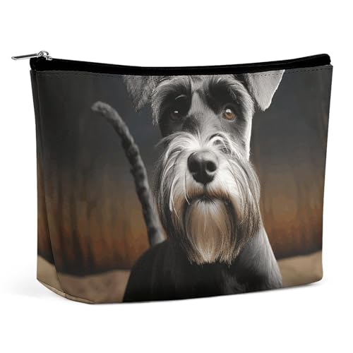 GHBNK Kosmetiktasche, tragbar, Kulturbeutel, Blumen und Vögel, Reise-Make-up-Tasche, Beauty-Organizer, Lippenstift-Tasche für Damen, Tier Schnauzer Hund, Einheitsgröße GHBNK Kosmetiktasche, tragbar, Kulturbeutel, Blumen und Vögel, Reise-Make-up-Tasche, Beauty-Organizer, Lippenstift-Tasche für Damen, Tier Schnauzer Hund, Einheitsgröße von GHBNK