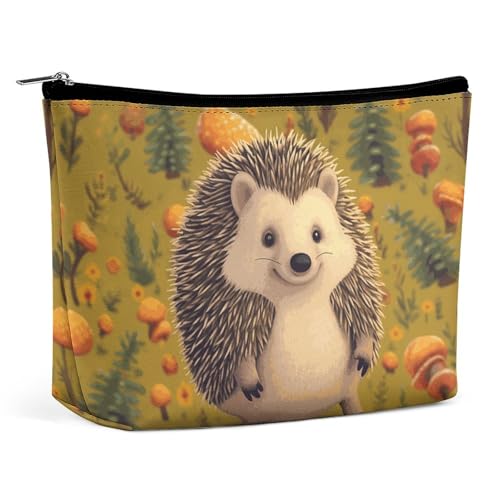 GHBNK Kosmetiktasche, tragbar, Kulturbeutel, Make-up, Themenmuster, Reise-Make-up-Tasche, Beauty-Organizer, Lippenstift-Tasche für Damen, Igel, Einheitsgröße GHBNK Kosmetiktasche, tragbar, Kulturbeutel, Make-up, Themenmuster, Reise-Make-up-Tasche, Beauty-Organizer, Lippenstift-Tasche für Damen, Igel, Einheitsgröße von GHBNK