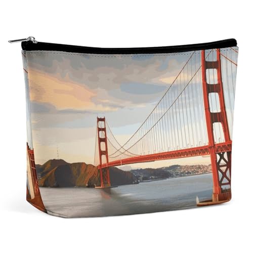 GHBNK Kosmetiktasche, tragbar, Kulturbeutel, Schnauzer, Reise-Make-up-Tasche, Beauty-Organizer, Lippenstift-Tasche für Damen, Golden Gate Bridge, Einheitsgröße GHBNK Kosmetiktasche, tragbar, Kulturbeutel, Schnauzer, Reise-Make-up-Tasche, Beauty-Organizer, Lippenstift-Tasche für Damen, Golden Gate Bridge, Einheitsgröße von GHBNK