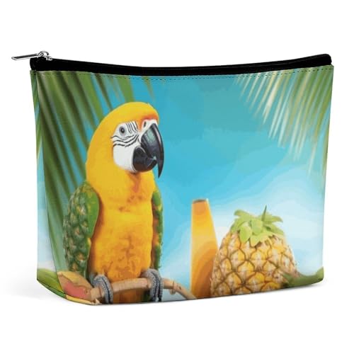 GHBNK Kosmetiktasche, tragbar, Kulturbeutel, Weltraum, Planet, Erde, Reise-Make-up-Tasche, Beauty-Organizer, Lippenstift-Tasche für Damen, Sommerpapageien, Ananas, Vögel, Einheitsgröße GHBNK Kosmetiktasche, tragbar, Kulturbeutel, Weltraum, Planet, Erde, Reise-Make-up-Tasche, Beauty-Organizer, Lippenstift-Tasche für Damen, Sommerpapageien, Ananas, Vögel, Einheitsgröße von GHBNK