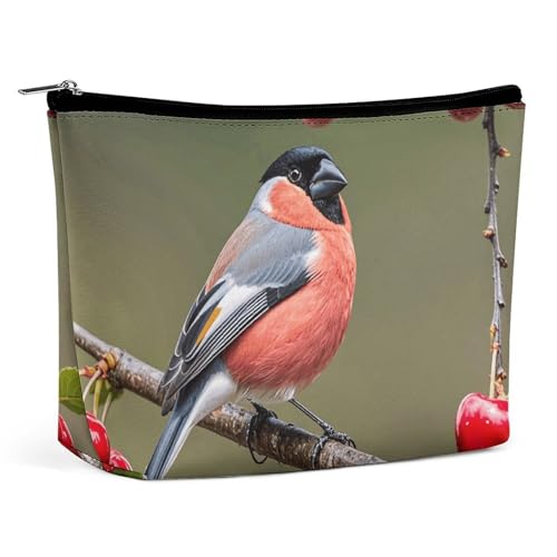 GHBNK Make-up-Tasche für Damen, tragbare Kosmetiktasche, Vogel und Kirsche, Reise-Make-up-Organizer, Kulturbeutel, Stil, Einheitsgröße, Stil:, Einheitsgröße GHBNK Make-up-Tasche für Damen, tragbare Kosmetiktasche, Vogel und Kirsche, Reise-Make-up-Organizer, Kulturbeutel, Stil, Einheitsgröße, Stil:, Einheitsgröße von GHBNK
