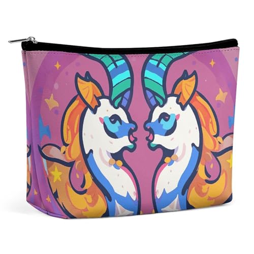 Make-up-Tasche für Damen, tragbare Kosmetiktasche, Gemini, Reise-Make-up-Koffer, Organizer, Kulturbeutel, Stil, Einheitsgröße, Stil:, Einheitsgröße von GHBNK