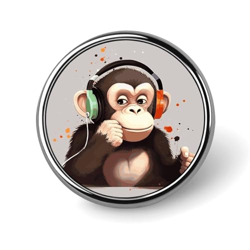 Niedliche Pinguin-Brosche, rund, Krawattennadel für Hüte, Kleidung, Taschen, einzigartiges Mode-Accessoire, Geschenk für Männer und Frauen, rund, Aluminium, kein Edelstein von GHBNK