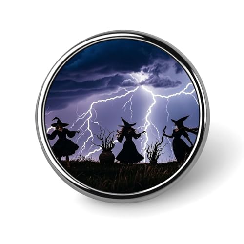 Punk Rock Kopfhörer Schädel Runde Anstecknadel Brosche Abzeichen Niedliche Krawattennadel für Hüte, Kleidung, Taschen, einzigartiges Mode-Accessoire, Geschenk für Männer und Frauen, Circular von GHBNK