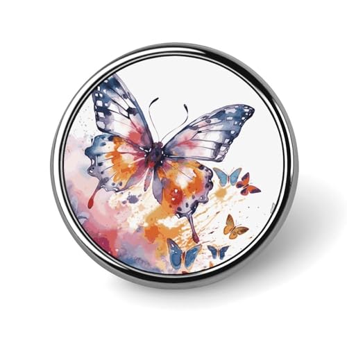 Retro Uhr Muster Runde Anstecknadel Brosche Abzeichen Niedliche Krawattennadel für Hüte, Kleidung, Taschen, einzigartiges Mode-Accessoire, Geschenk für Männer und Frauen, Circular, Aluminium, Kein von GHBNK