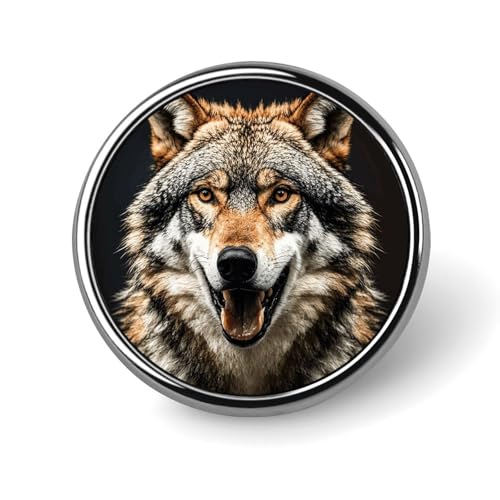 Reversnadel mit Hirsch-Jagdsaison, niedliche Krawattennadel für Hüte, Kleidung, Taschen, einzigartiges Mode-Accessoire, Geschenk für Männer und Frauen, Circular, Aluminium, Kein Edelstein von GHBNK