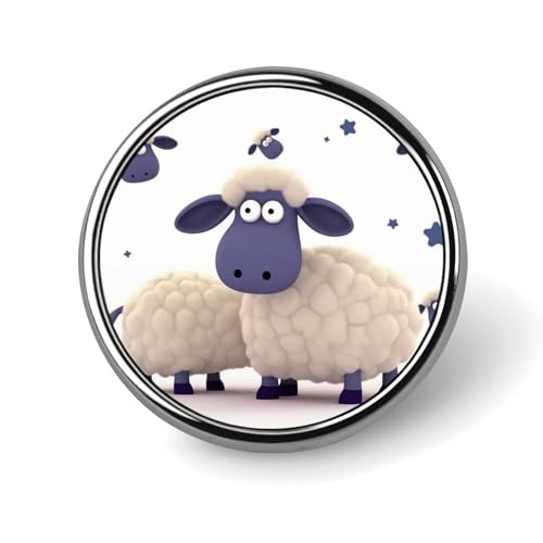 Runde Anstecknadel Eule auf Baum, niedliche Krawattennadel für Hüte, Kleidung, Taschen, einzigartiges Mode-Accessoire, Geschenk für Männer und Frauen, rund, Aluminium, kein Edelstein von GHBNK