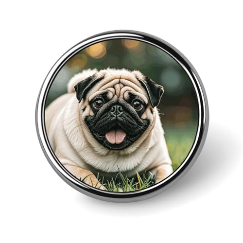 Runde Anstecknadel im Graffiti-Stil, niedliche Krawattennadel für Hüte, Kleidung, Taschen, einzigartiges Mode-Accessoire, Geschenk für Männer und Frauen, Circular, Aluminium, Kein Edelstein von GHBNK