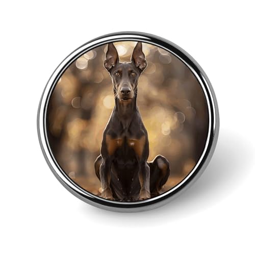 Runde Anstecknadel mit Eule und Blume, niedliche Krawattennadel für Hüte, Kleidung, Taschen, einzigartiges Mode-Accessoire, Geschenk für Männer und Frauen, Circular, Aluminium, Kein Edelstein von GHBNK