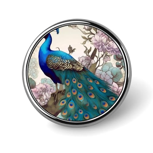 Runde Anstecknadel mit Griechenlandstraße, niedliche Krawattennadel für Hüte, Kleidung, Taschen, einzigartiges Mode-Accessoire, Geschenk für Männer und Frauen, Circular, Aluminium, Kein Edelstein von GHBNK