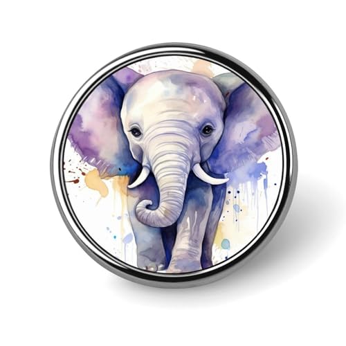 Runde Anstecknadel mit Meeresmuschelkunst, niedliche Krawattennadel für Hüte, Kleidung, Taschen, einzigartiges Mode-Accessoire, Geschenk für Männer und Frauen, Circular, Aluminium, Kein Edelstein von GHBNK