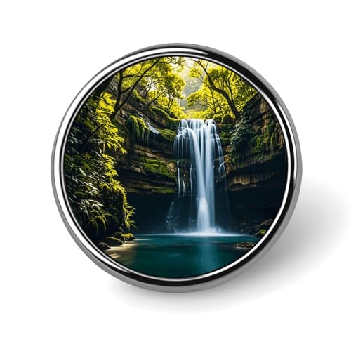 Snake Opens Its Mouth Round Revers Pin Brosche Badge Cute Tie Tack Pin for Hats, Clothing, Bags Unique Fashion Accessories Gift for Men & Women, Circular, Aluminium, Kein Edelstein von GHBNK