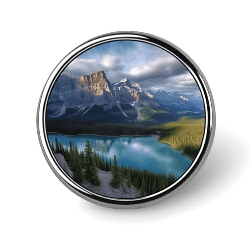 Snake Opens Its Mouth Round Revers Pin Brosche Badge Cute Tie Tack Pin for Hats, Clothing, Bags Unique Fashion Accessories Gift for Men & Women, Circular, Aluminum, No Gemstone von GHBNK