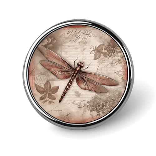 Snake Opens Its Mouth Round Revers Pin Brosche Badge Cute Tie Tack Pin for Hats, Clothing, Bags Unique Fashion Accessories Gift for Men & Women, Circular, Aluminum, No Gemstone von GHBNK