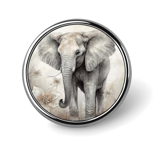 Snake Opens Its Mouth Round Revers Pin Brosche Badge Cute Tie Tack Pin for Hats, Clothing, Bags Unique Fashion Accessories Gift for Men & Women, Circular, Aluminum, No Gemstone von GHBNK