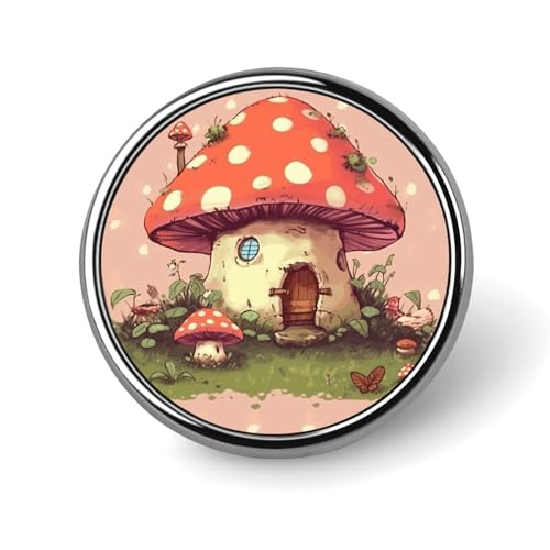 Snake Opens Its Mouth Round Revers Pin Brosche Badge Cute Tie Tack Pin for Hats, Clothing, Bags Unique Fashion Accessories Gift for Men & Women, Circular, Aluminum, No Gemstone von GHBNK