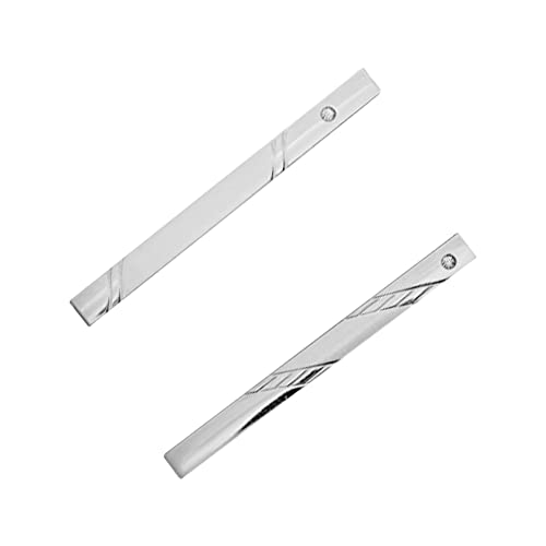 GHEART Krawattenklammer, Krawattenklammer aus Metall, Krawattennadel für Männer, Kleid Krawattenklammer, Klassischer Business-Stil, Krawattennadeln, Tie Clip Set 2 Stück von GHEART