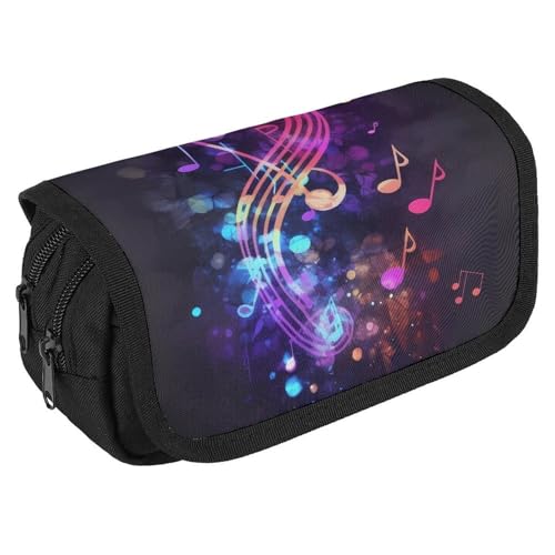 Buntes Galaxie-Musik-Federmäppchen, Organizer, großes Fassungsvermögen, niedliches Stifteetui mit 3 Fächern, Bürobedarf, großes Federmäppchen mit Reißverschluss, Stoffstifttasche für Erwachsene Buntes Galaxie-Musik-Federmäppchen, Organizer, großes Fassungsvermögen, niedliches Stifteetui mit 3 Fächern, Bürobedarf, großes Federmäppchen mit Reißverschluss, Stoffstifttasche für Erwachsene von GHENBLT