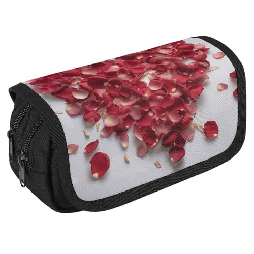 Federmäppchen in Blütenform, Herzform, Organizer, großes Fassungsvermögen, niedliches Stifteetui mit 3 Fächern, Bürobedarf, großes Federmäppchen mit Reißverschluss, Stoffstifttasche für Erwachsene Federmäppchen in Blütenform, Herzform, Organizer, großes Fassungsvermögen, niedliches Stifteetui mit 3 Fächern, Bürobedarf, großes Federmäppchen mit Reißverschluss, Stoffstifttasche für Erwachsene von GHENBLT