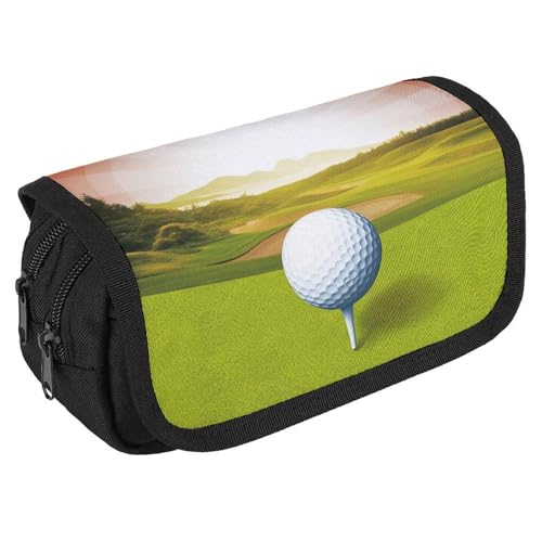 GHENBLT Golf-Sport-Federmäppchen, Organizer, großes Fassungsvermögen, niedliches Stifteetui mit 3 Fächern, Bürobedarf, großes Federmäppchen mit Reißverschluss, Stoffstifttasche für Erwachsene GHENBLT Golf-Sport-Federmäppchen, Organizer, großes Fassungsvermögen, niedliches Stifteetui mit 3 Fächern, Bürobedarf, großes Federmäppchen mit Reißverschluss, Stoffstifttasche für Erwachsene von GHENBLT
