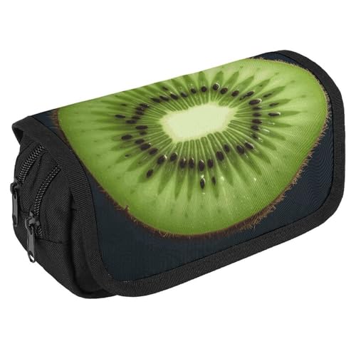 GHENBLT Kiwi Slice Federmäppchen, Organizer, großes Fassungsvermögen, niedliches Stifteetui mit 3 Fächern, Bürobedarf, großes Federmäppchen mit Reißverschluss, Stoffstifttasche für Erwachsene GHENBLT Kiwi Slice Federmäppchen, Organizer, großes Fassungsvermögen, niedliches Stifteetui mit 3 Fächern, Bürobedarf, großes Federmäppchen mit Reißverschluss, Stoffstifttasche für Erwachsene von GHENBLT