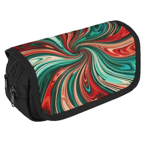 GHENBLT Psychedelic Swirl Federmäppchen, Organizer, großes Fassungsvermögen, niedliches Stifteetui mit 3 Fächern, Bürobedarf, große Bleistifttasche mit Reißverschluss, Stoffstifttasche für Erwachsene GHENBLT Psychedelic Swirl Federmäppchen, Organizer, großes Fassungsvermögen, niedliches Stifteetui mit 3 Fächern, Bürobedarf, große Bleistifttasche mit Reißverschluss, Stoffstifttasche für Erwachsene von GHENBLT