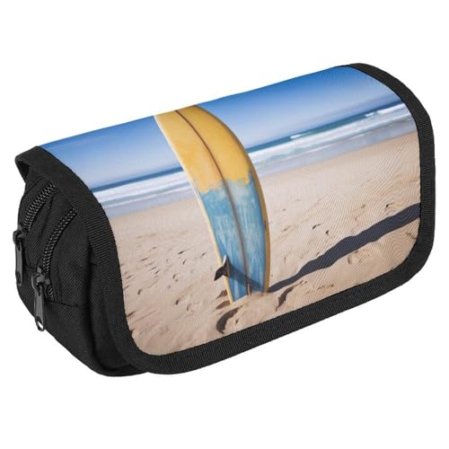 GHENBLT Strand-Surfbrett-Federmäppchen, Organizer, große Kapazität, niedliche Stifttasche mit 3 Fächern, Bürobedarf, große Bleistifttasche mit Reißverschluss, Stoffstifttasche für Erwachsene, tragbare GHENBLT Strand-Surfbrett-Federmäppchen, Organizer, große Kapazität, niedliche Stifttasche mit 3 Fächern, Bürobedarf, große Bleistifttasche mit Reißverschluss, Stoffstifttasche für Erwachsene, tragbare von GHENBLT