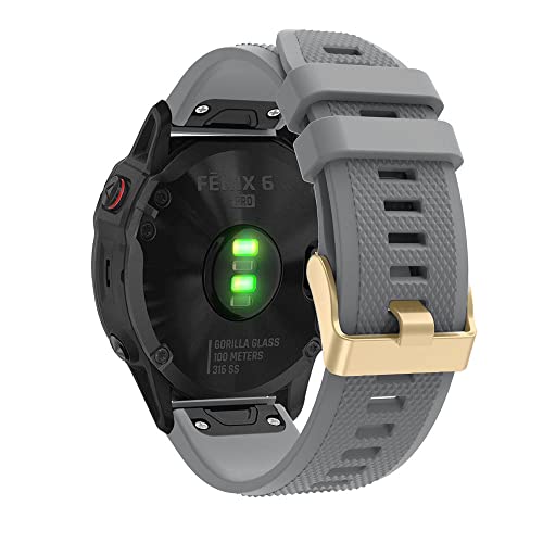 GHFHSG 26, 20, 22 mm, Silikon-Schnellverschluss-Uhrenarmband für Garmin Fenix 7, 7X, 5X, 6, 6X Pro, Easyfit, Descent G1/Instinct2, For Descent G1-S60, Achat von GHFHSG