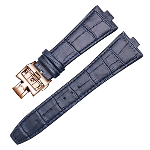 GHFHSG Echtes Lederarmband ist geeignet für Vacheron Constantin Overseas Serie 4500V 5500V P47040 Edelstahlschnalle, 25mm-8mm, Achat von GHFHSG