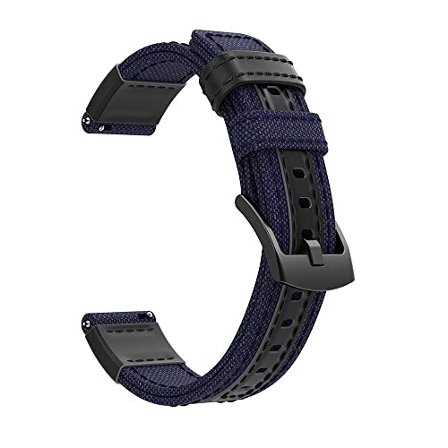 GHFHSG Nylon-Canvas-Armband für Garmin Vivoactive 3/4/Forerunner 645 245M 745/Venu SQ/S40 Sport Smart Quick Replacement Wristband Correa, 22 mm, Achat von GHFHSG