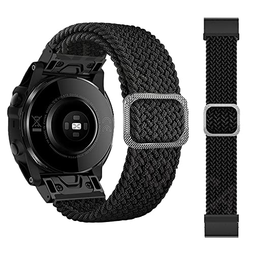GHFHSG Quickfit-Uhrenarmband für Garmin Fenix 7 7X 6 6X Pro 5X 5 Plus 3HR Forerunner 935 945 geflochtenes Solo Loop Nylon-Armbänder 22 x 26 mm, 26mm Fenix 6X 6X Pro, Achat GHFHSG Quickfit-Uhrenarmband für Garmin Fenix 7 7X 6 6X Pro 5X 5 Plus 3HR Forerunner 935 945 geflochtenes Solo Loop Nylon-Armbänder 22 x 26 mm, 26mm Fenix 6X 6X Pro, Achat von GHFHSG