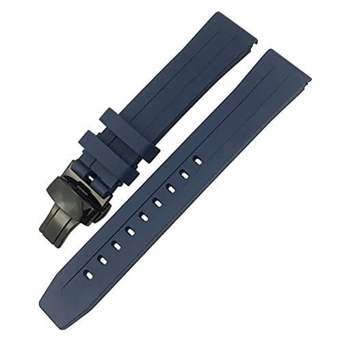 GHFHSG Uhrenarmband für Tissot 1853 Seastar T120 T114, Gummi, Sport, Tauchen, Schwarz / Blau, weiches Uhrenarmband aus Silikongummi, 19 mm, 20 mm, 19 mm, Achat von GHFHSG