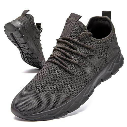 GHFKKB Damen Sneaker Laufschuhe Bequeme Sportschuhe Turnschuhe für Fitness, Tennis, Wandern Dunkelgrau, Größe 36 von GHFKKB